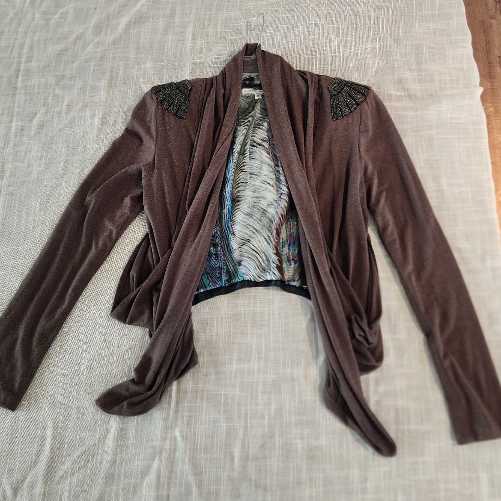 Alberto Makali cropped knit jacket size M